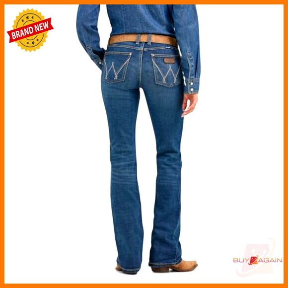 Mid Rise Boot Cut Riding Jeans, Cotton Stretch, Vented Hem - Picture 3 of 7